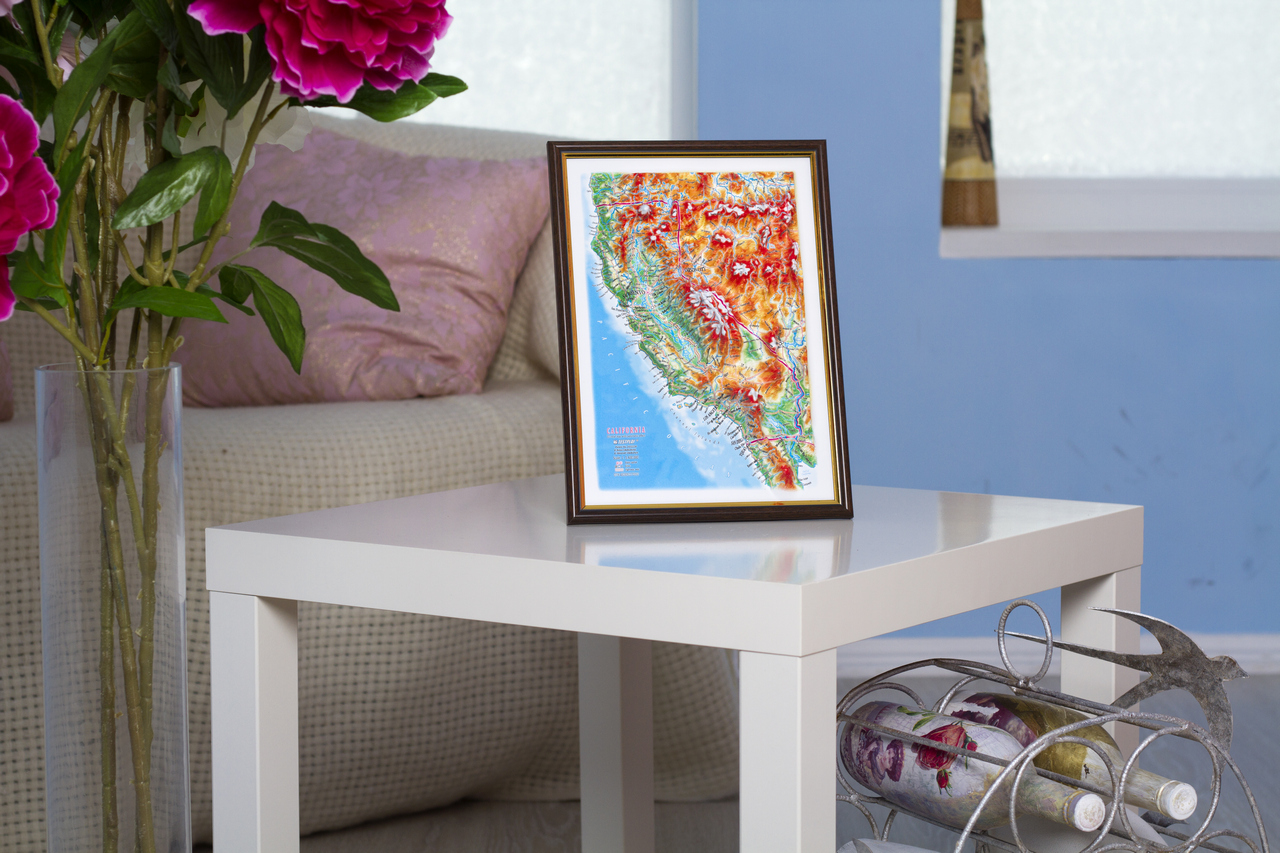 California 3D Map Middle | Raised Relief Map by TestPlay | Portfolio