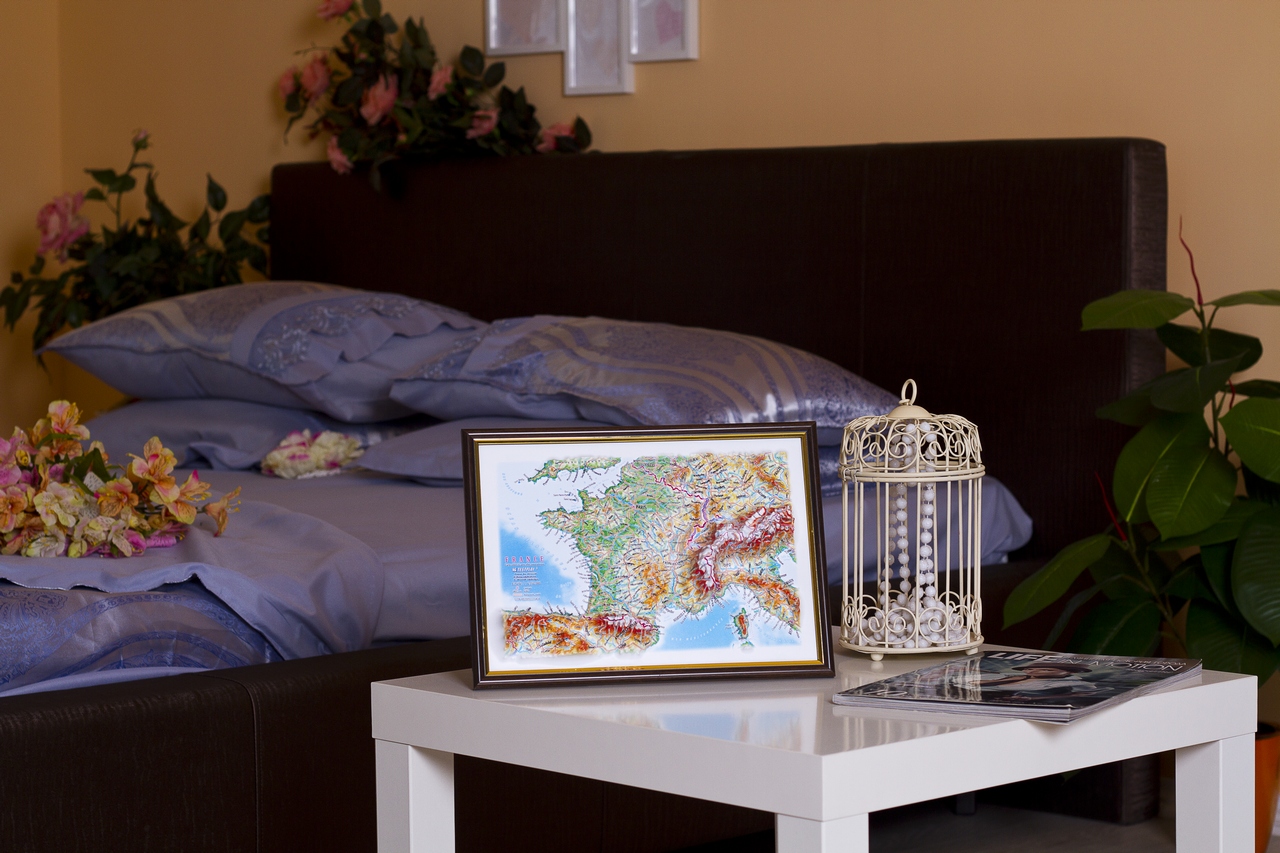 France 3D Map Middle | Raised Relief Map by TestPlay | Portfolio