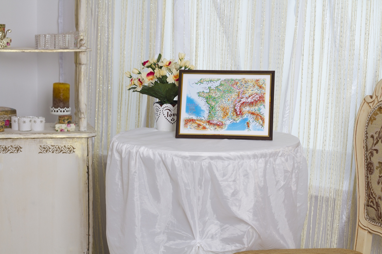 France 3D Map Middle | Raised Relief Map by TestPlay | Portfolio