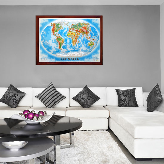 World 3D Map Large | Raised Relief Map by TestPlay | Portfolio