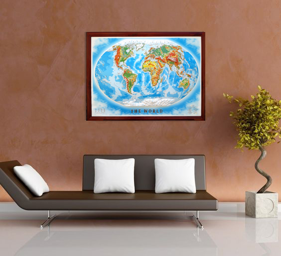 World 3D Map Large | Raised Relief Map by TestPlay | Portfolio