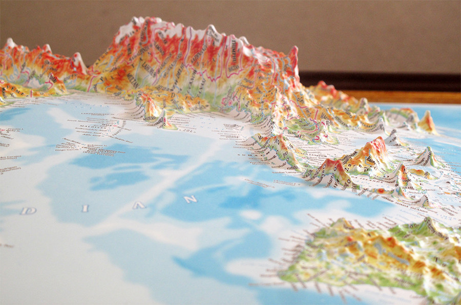 World 3D Map Large | Raised Relief Map by TestPlay | Portfolio