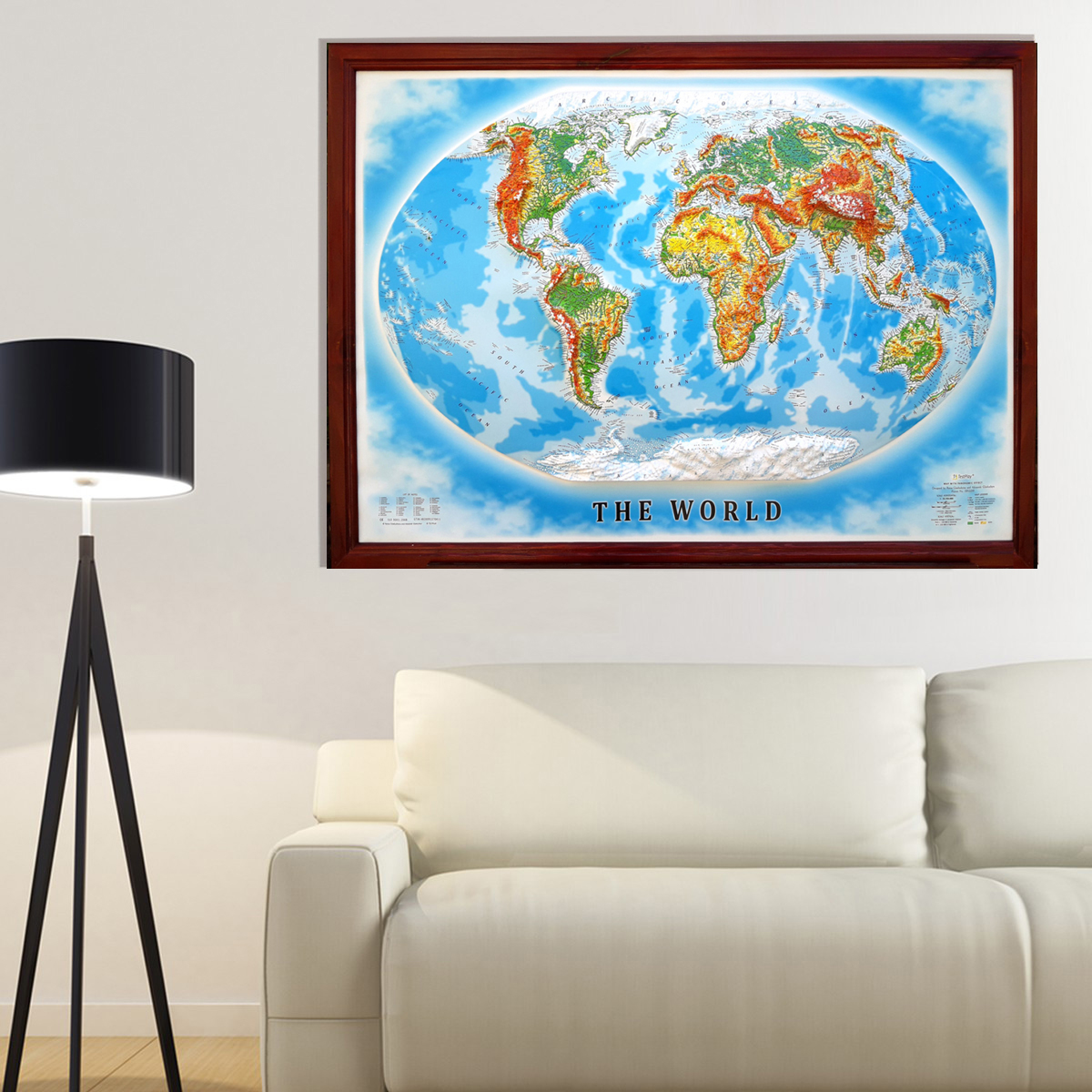 World 3D Map Large | Raised Relief Map by TestPlay | Portfolio