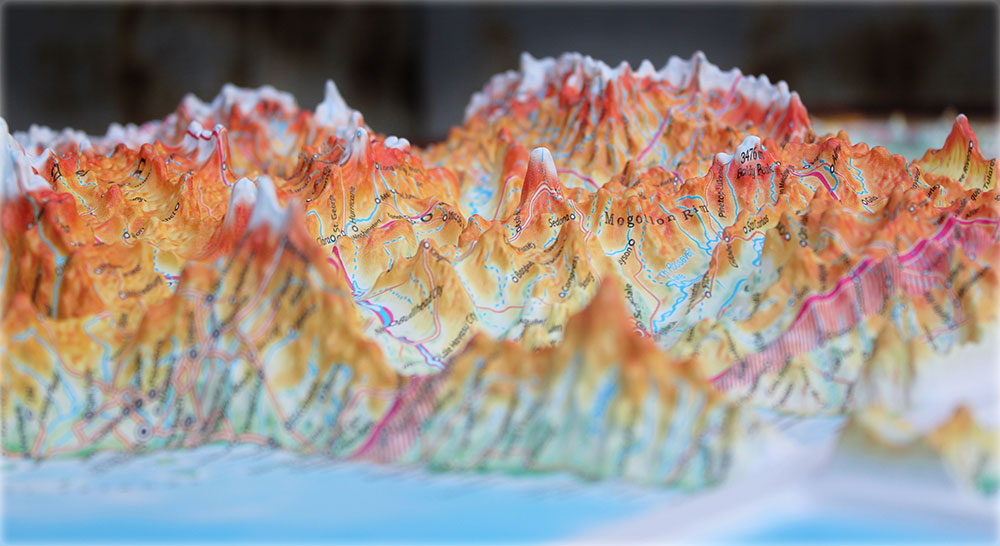 Raised Relief United States 3D Map (Large) by TestPlay - Portfolio