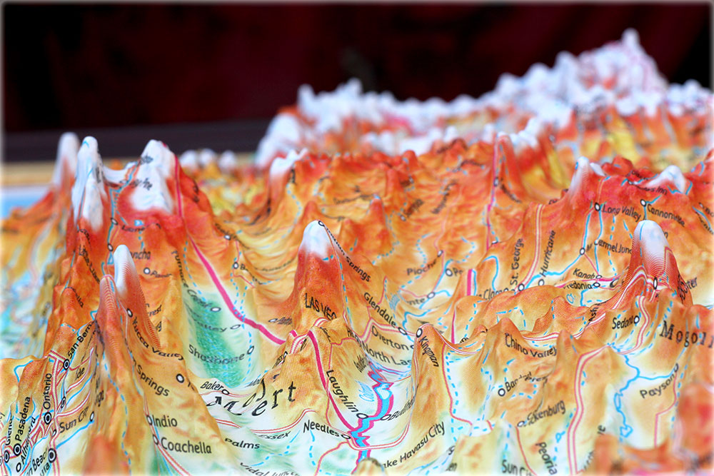 Raised Relief United States 3D Map (Large) by TestPlay - Portfolio