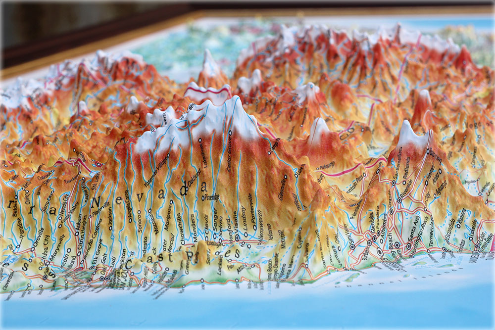 Raised Relief United States 3D Map (Large) by TestPlay - Portfolio