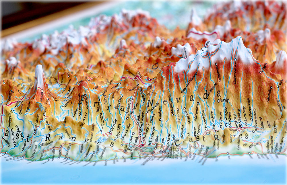 Raised Relief United States 3D Map (Large) by TestPlay - Portfolio