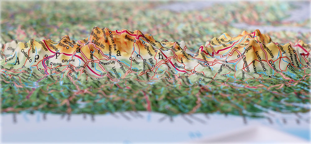 Raised Relief United States 3D Map (Large) by TestPlay - Portfolio