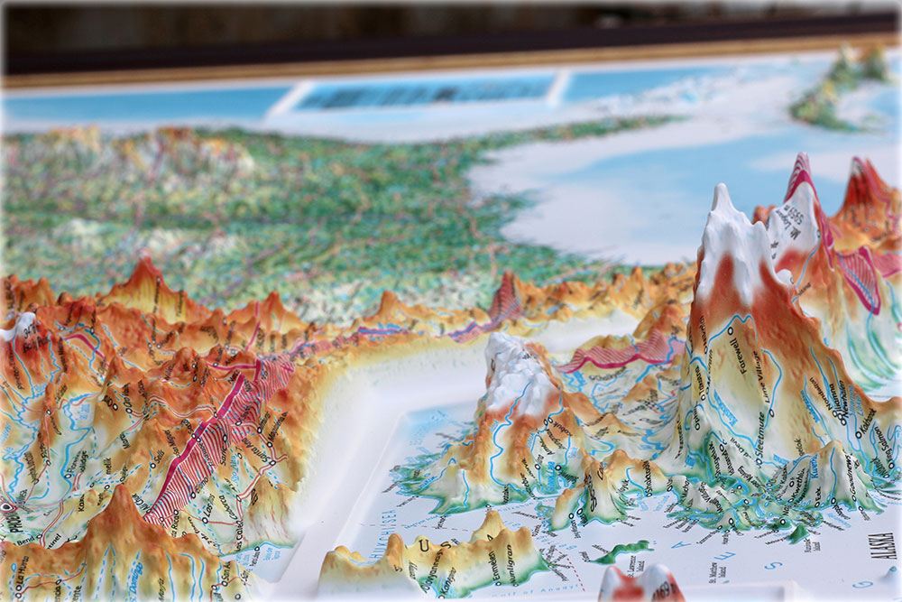 Raised Relief United States 3D Map (Large) by TestPlay - Portfolio