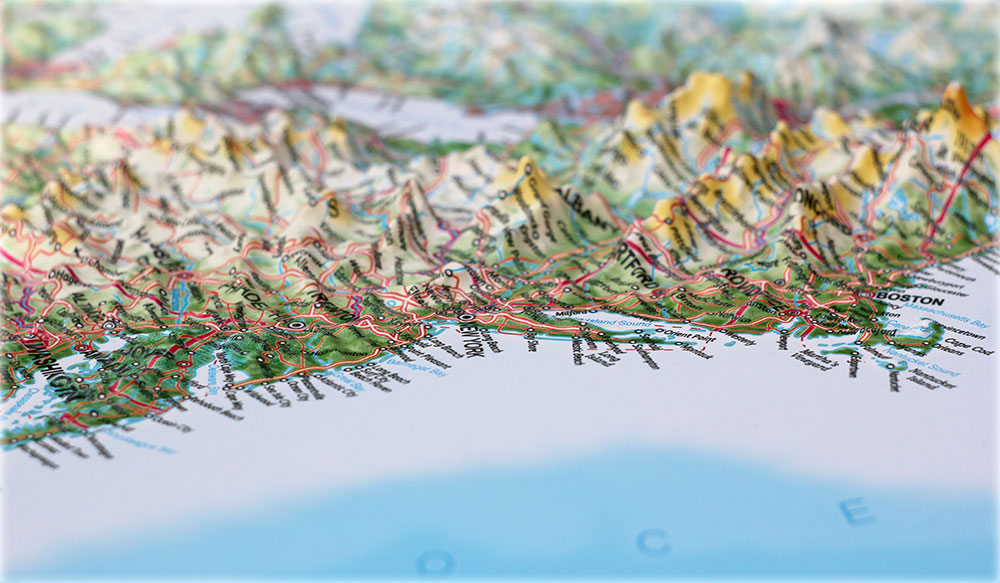 Raised Relief United States 3D Map (Large) by TestPlay - Portfolio