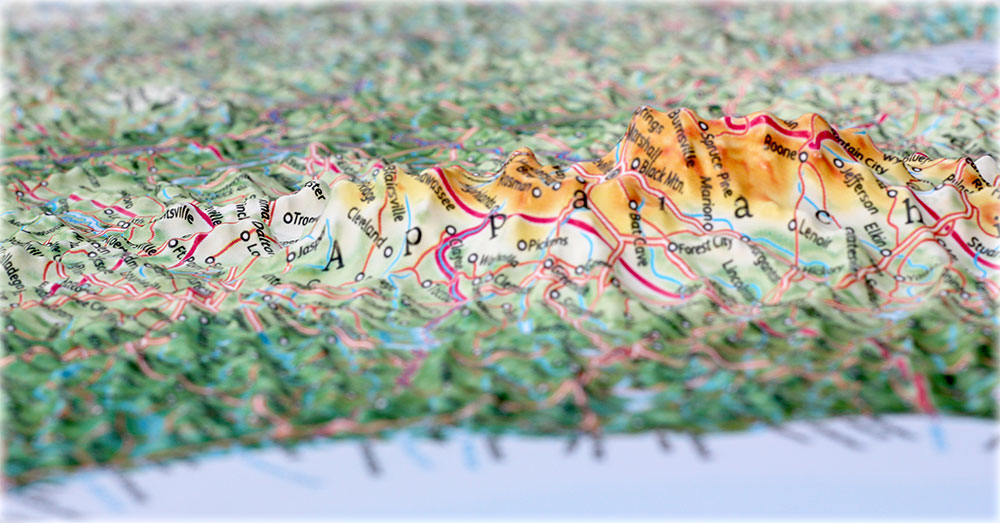Raised Relief United States 3D Map (Large) by TestPlay - Portfolio