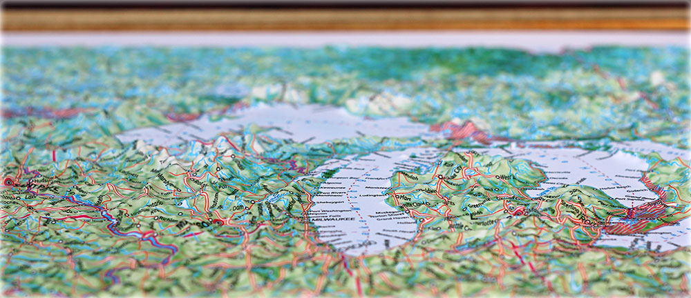 Raised Relief United States 3D Map (Large) by TestPlay - Portfolio