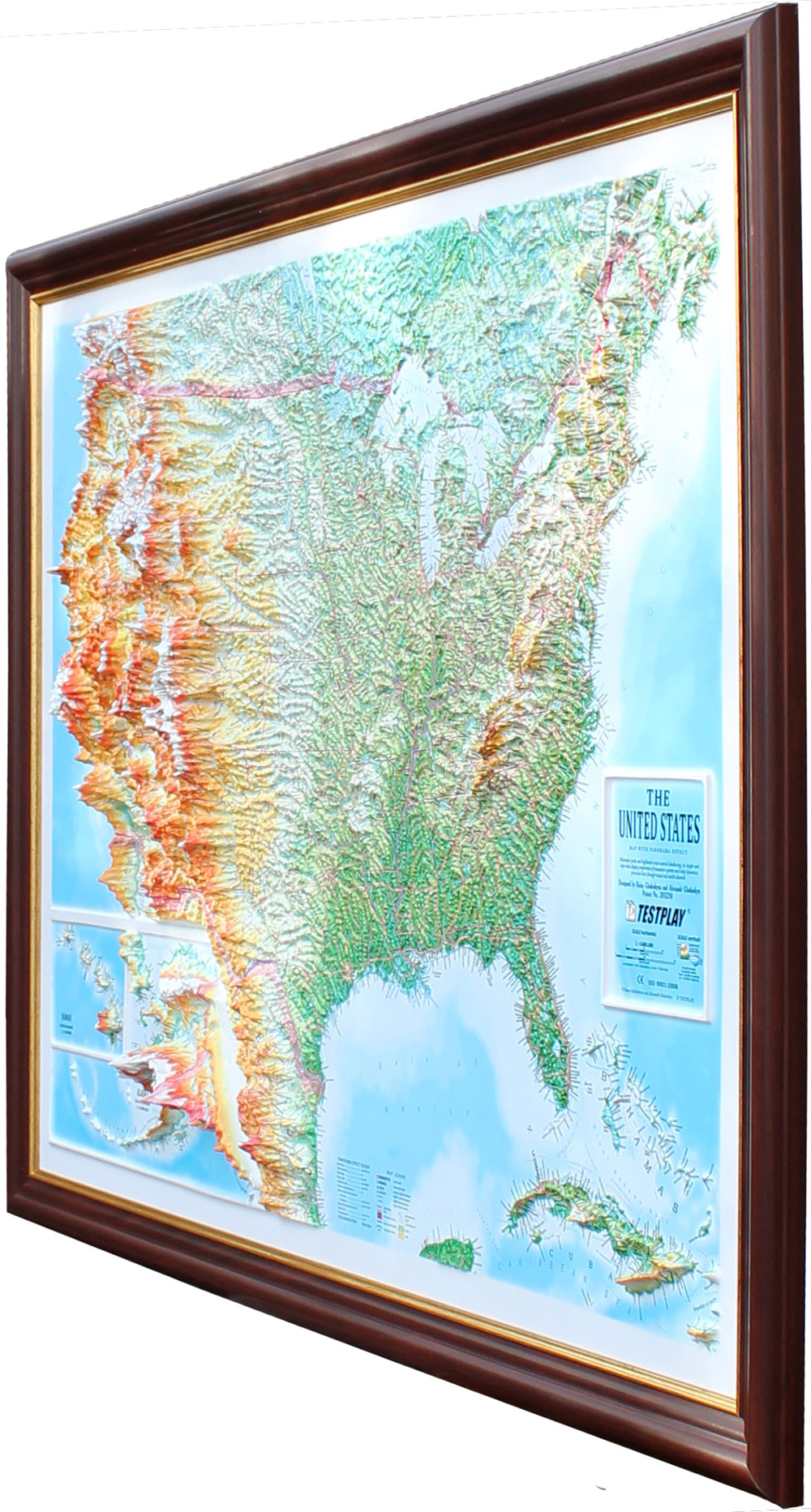 Raised Relief United States 3D Map (Large) by TestPlay - Portfolio