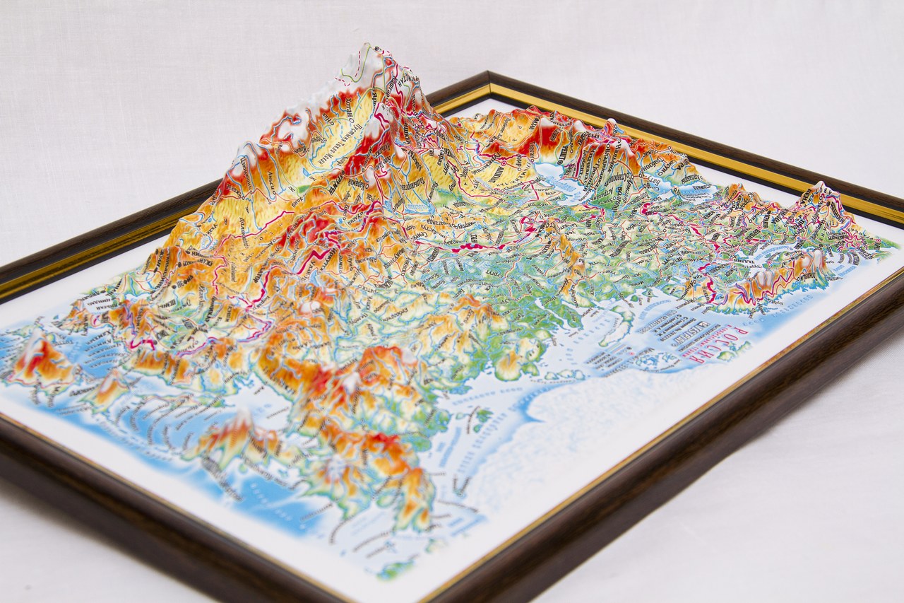 Russia 3D Map Middle | Raised Relief Map by TestPlay | Portfolio