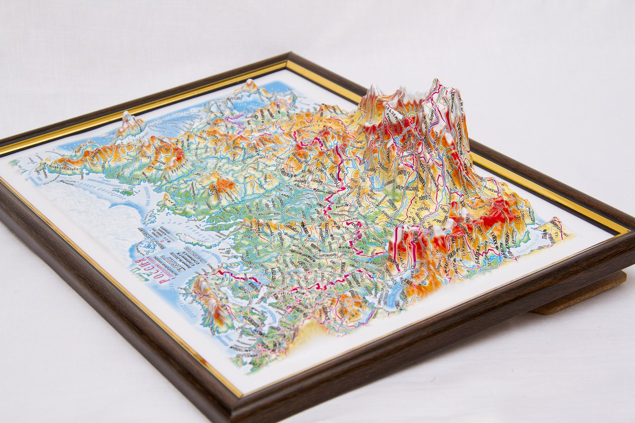 Russia 3D Map Middle | Raised Relief Map by TestPlay | Portfolio