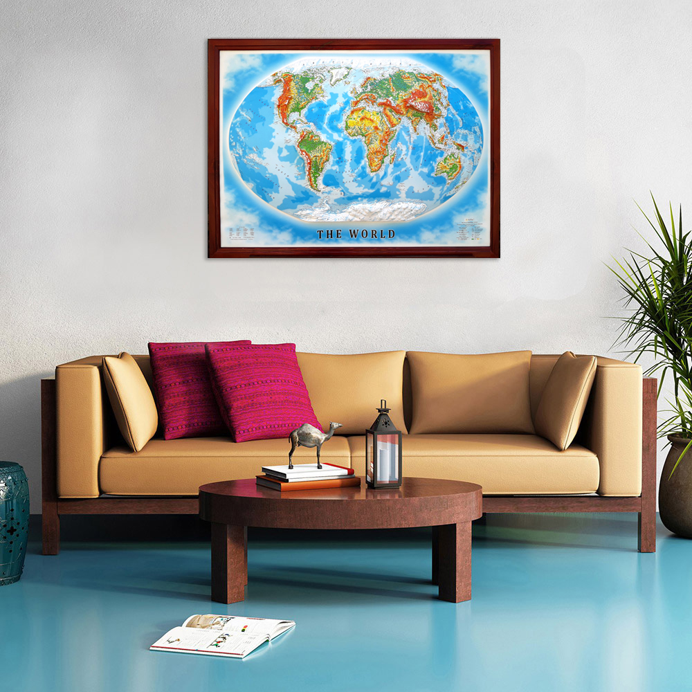 World 3D Map Large | Raised Relief Map by TestPlay | Portfolio