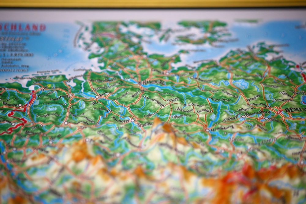 Germany 3D Map Middle | Raised Relief Map by TestPlay | Portfolio