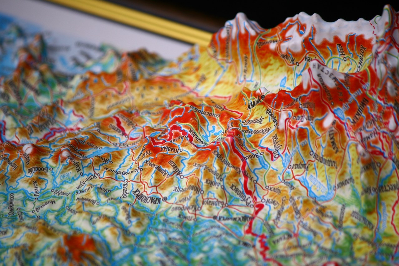 Russia 3D Map Middle | Raised Relief Map by TestPlay | Portfolio
