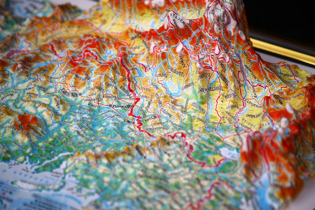 Russia 3D Map Middle | Raised Relief Map by TestPlay | Portfolio