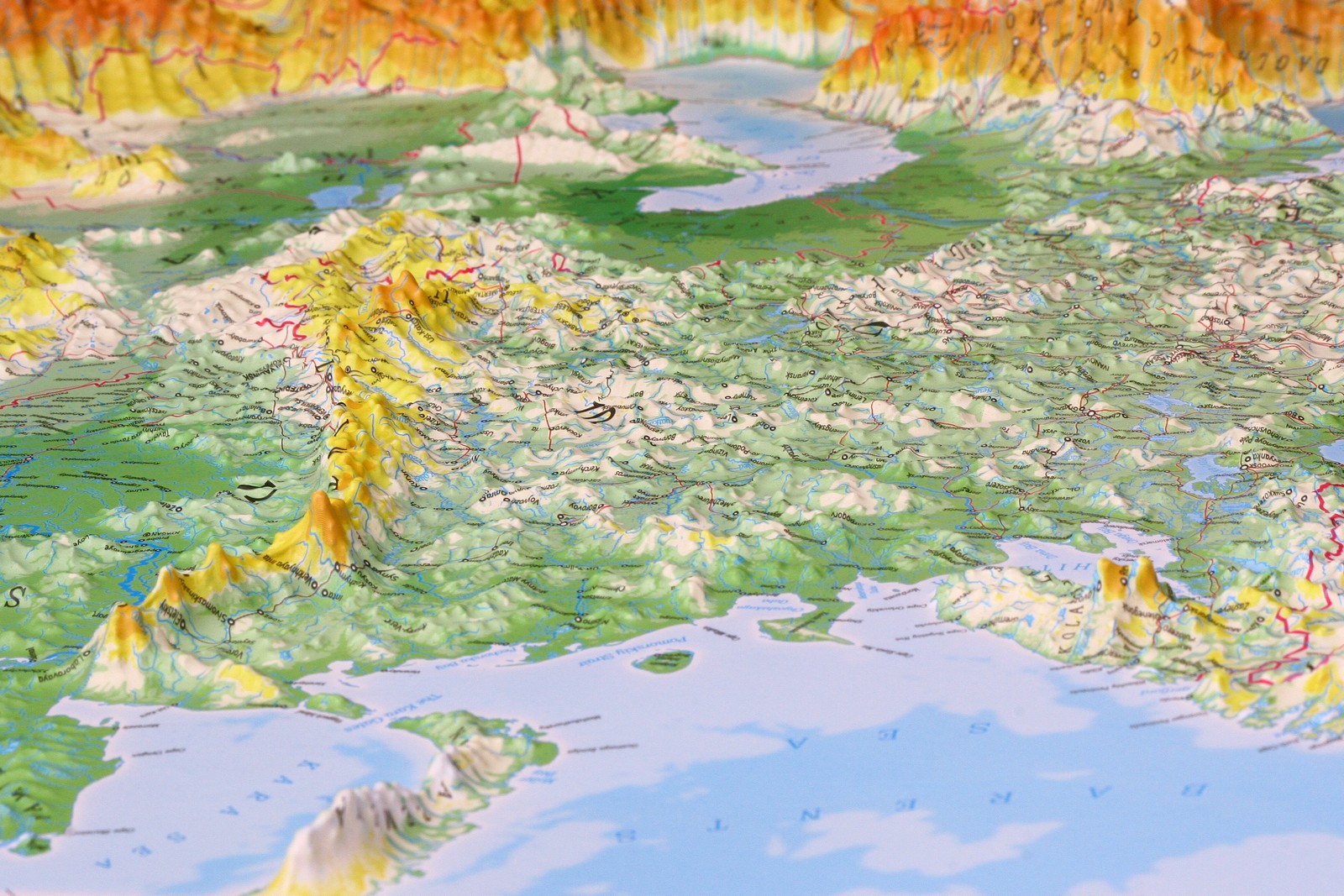 Europe 3D Map Large | Raised Relief Map by TestPlay | Portfolio