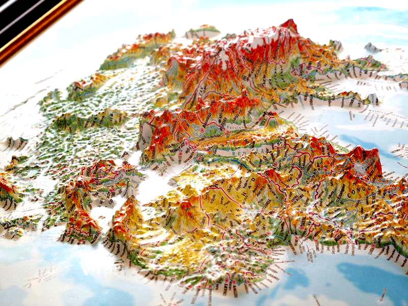 World 3D Map Large | Raised Relief Map by TestPlay | Portfolio