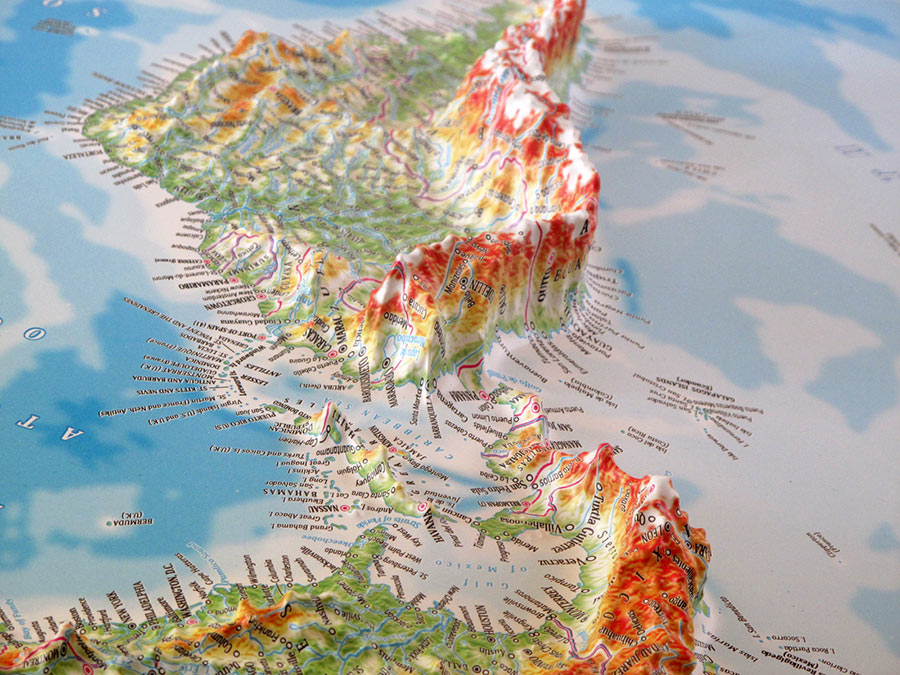World 3D Map Large | Raised Relief Map by TestPlay | Portfolio