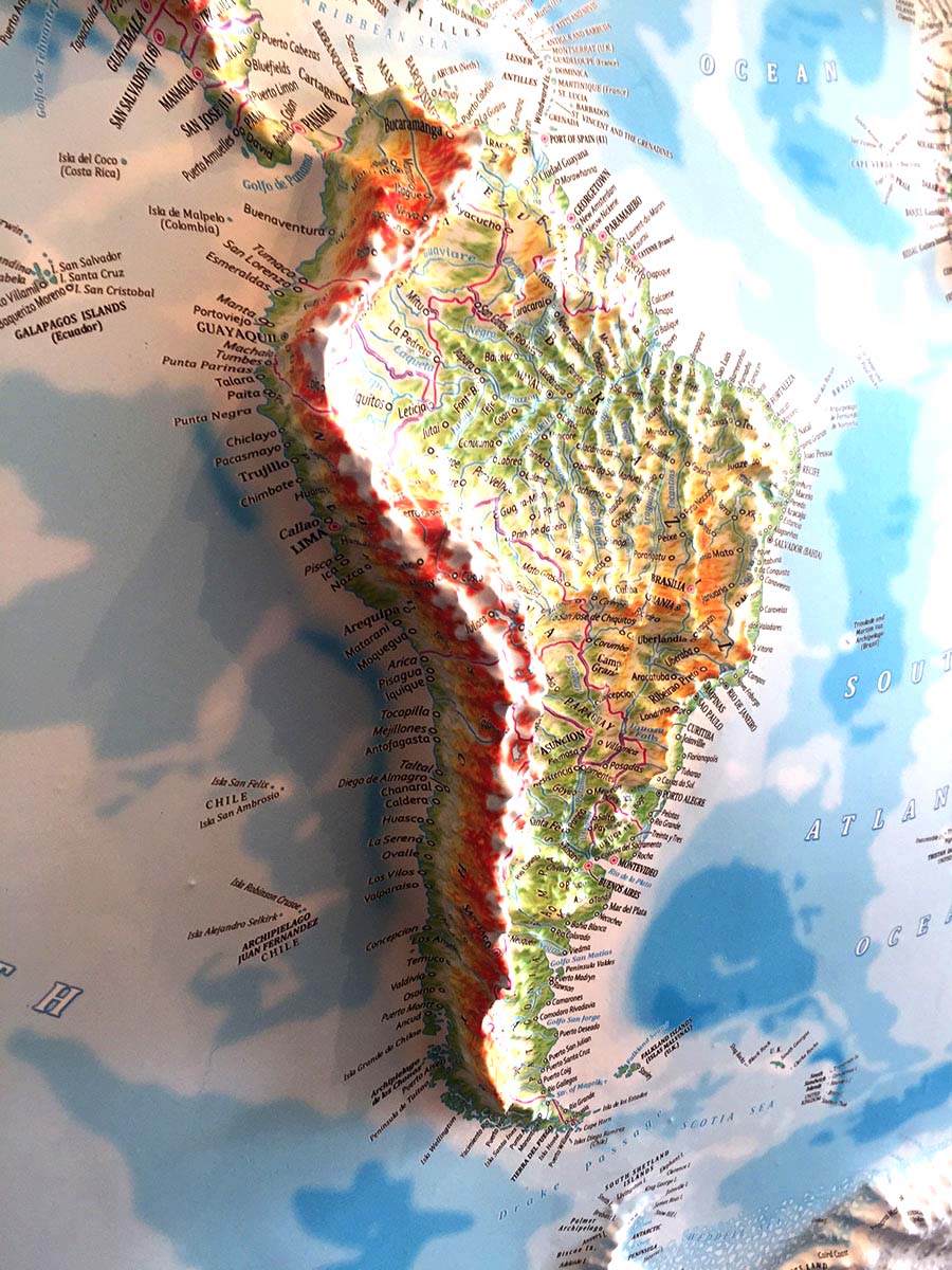 World 3D Map Large | Raised Relief Map by TestPlay | Portfolio