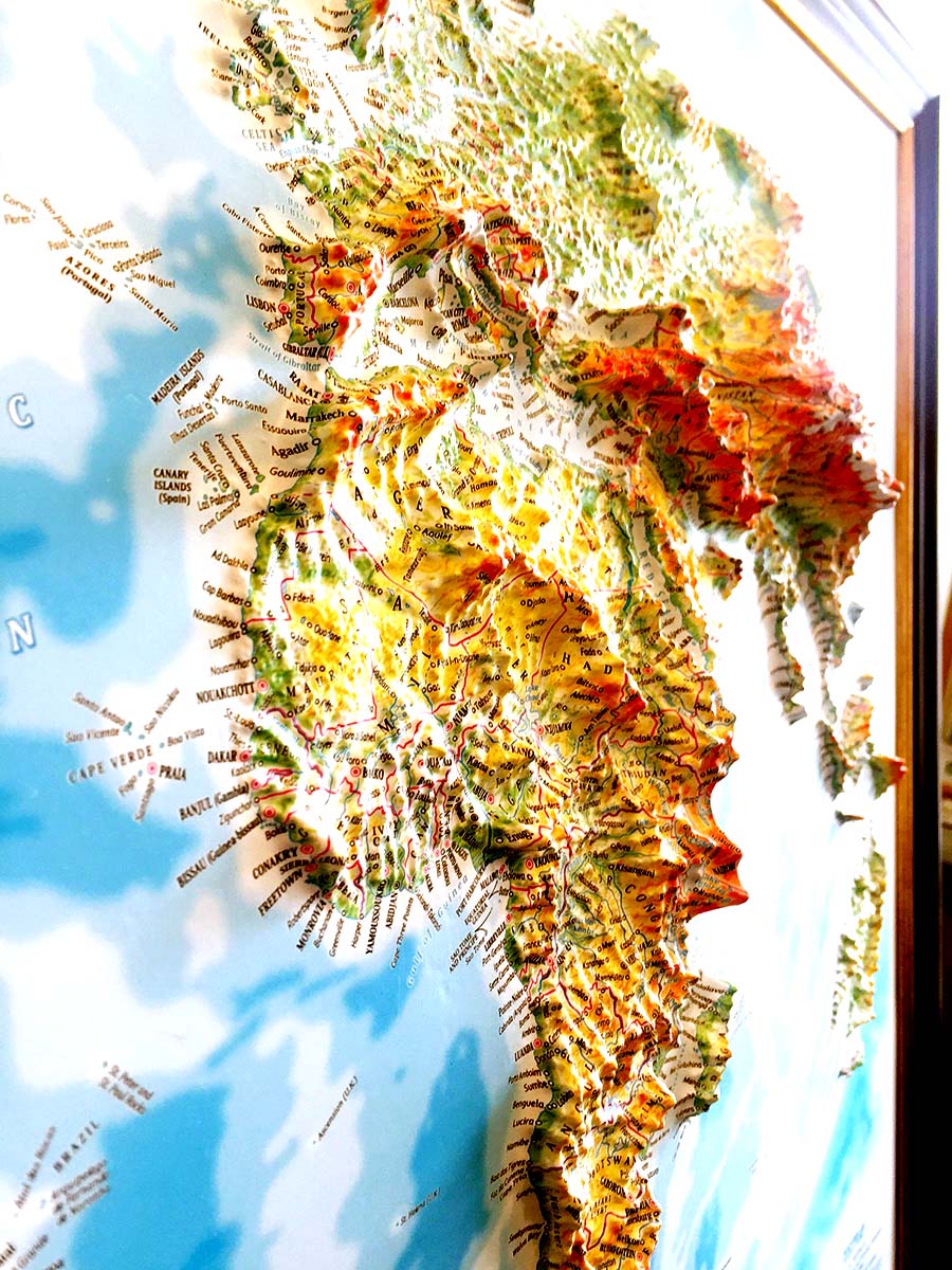 World 3D Map Large | Raised Relief Map by TestPlay | Portfolio