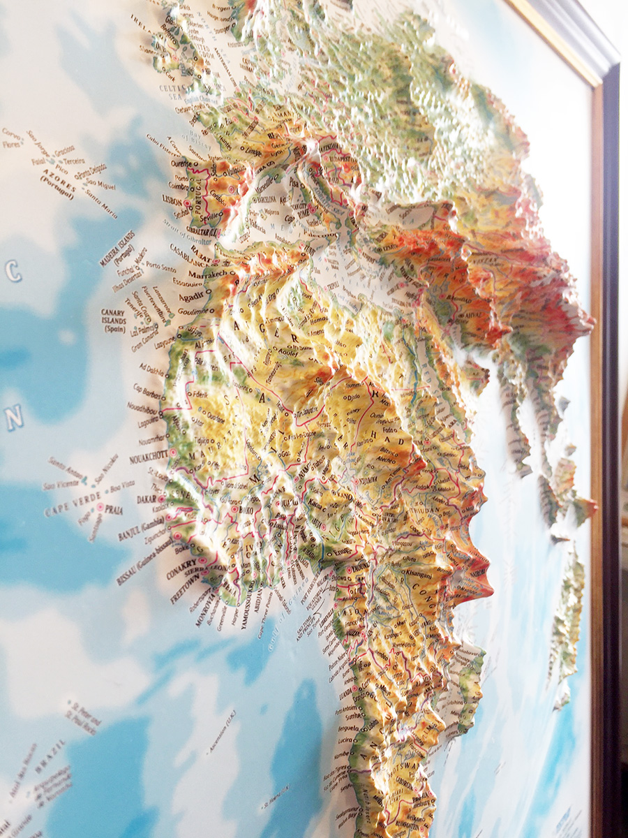 World 3D Map Large | Raised Relief Map by TestPlay | Portfolio