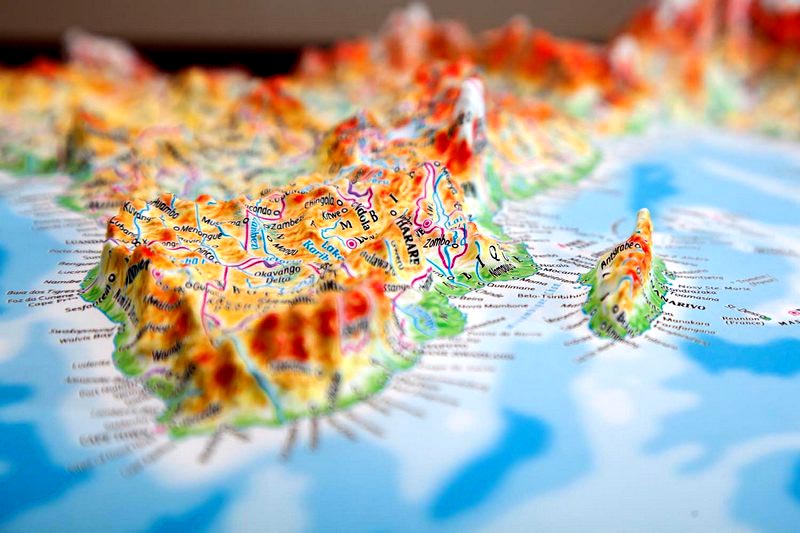 World 3D Map Large | Raised Relief Map by TestPlay | Portfolio