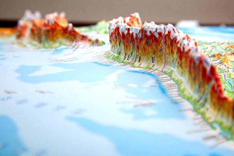 World 3D Map Large | Raised Relief Map by TestPlay | Portfolio