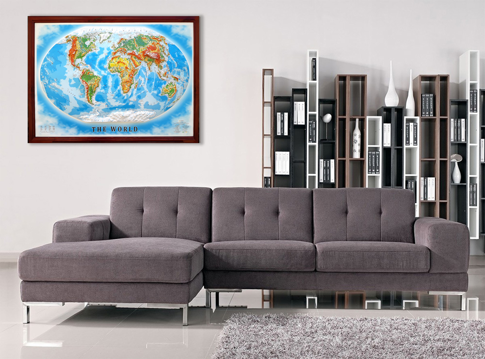 World 3D Map Large | Raised Relief Map by TestPlay | Portfolio