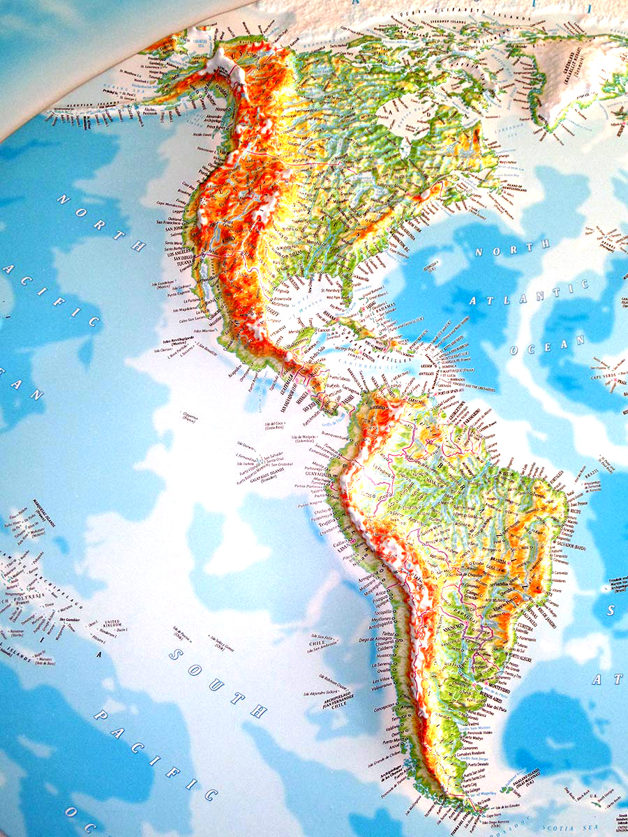 World 3D Map Large | Raised Relief Map by TestPlay | Portfolio