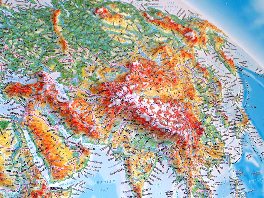 World 3D Map Large | Raised Relief Map by TestPlay | Portfolio