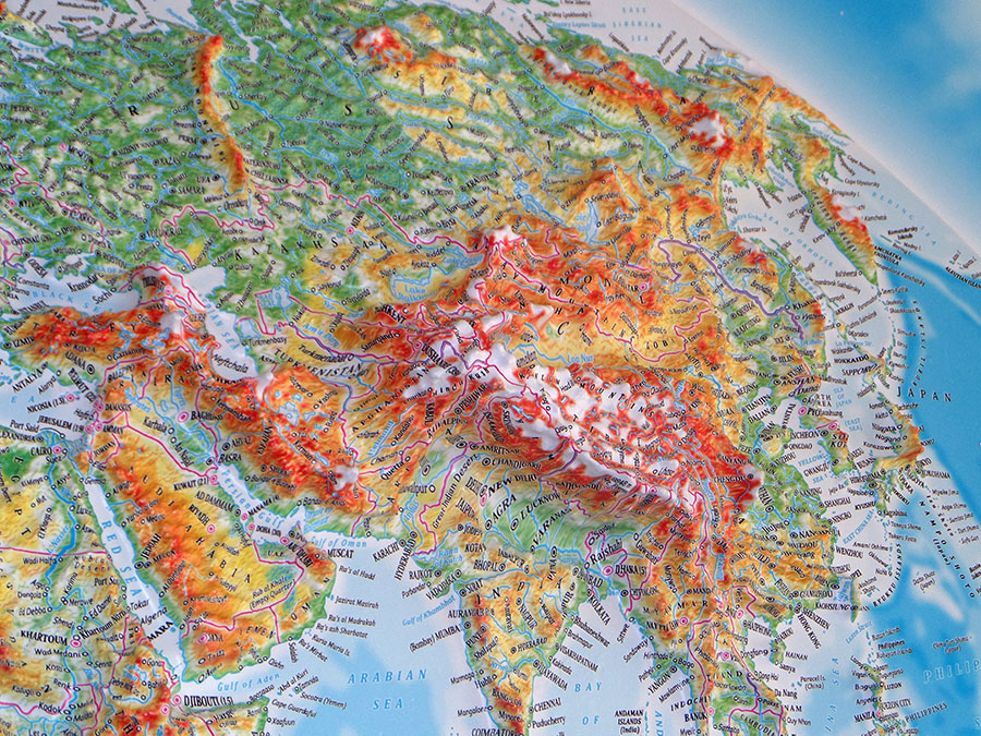 World 3D Map Large | Raised Relief Map by TestPlay | Portfolio