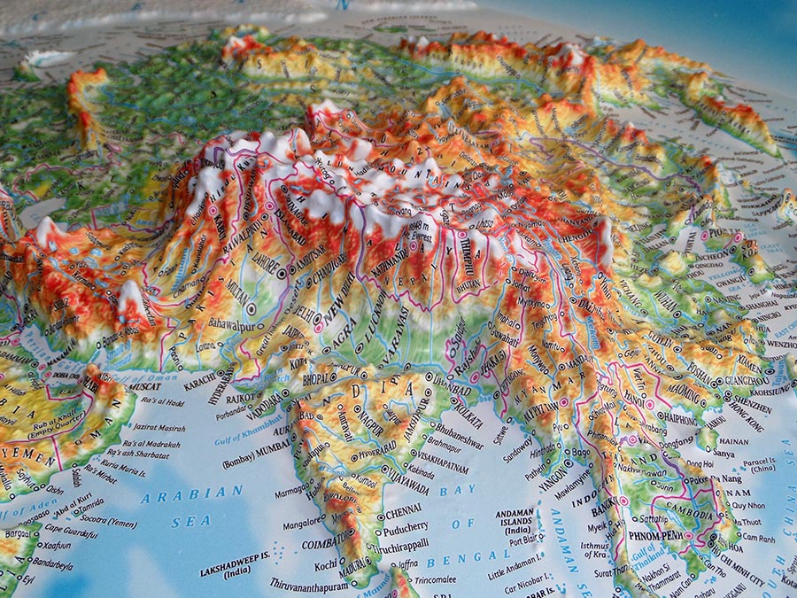 World 3D Map Large | Raised Relief Map by TestPlay | Portfolio