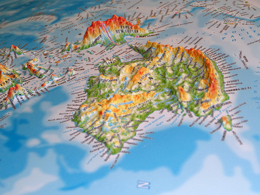 World 3D Map Large | Raised Relief Map by TestPlay | Portfolio
