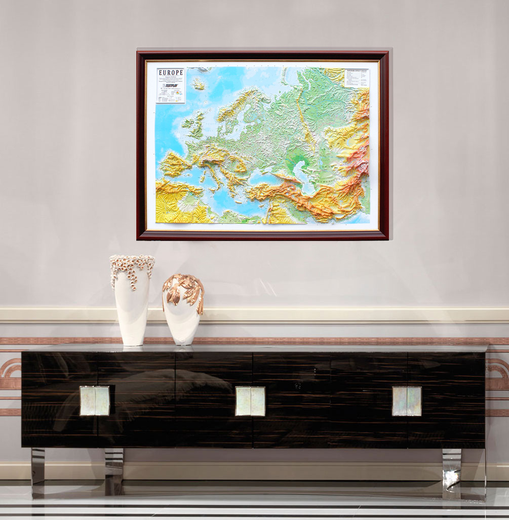 Europe 3D Map Large | Raised Relief Map by TestPlay | Portfolio