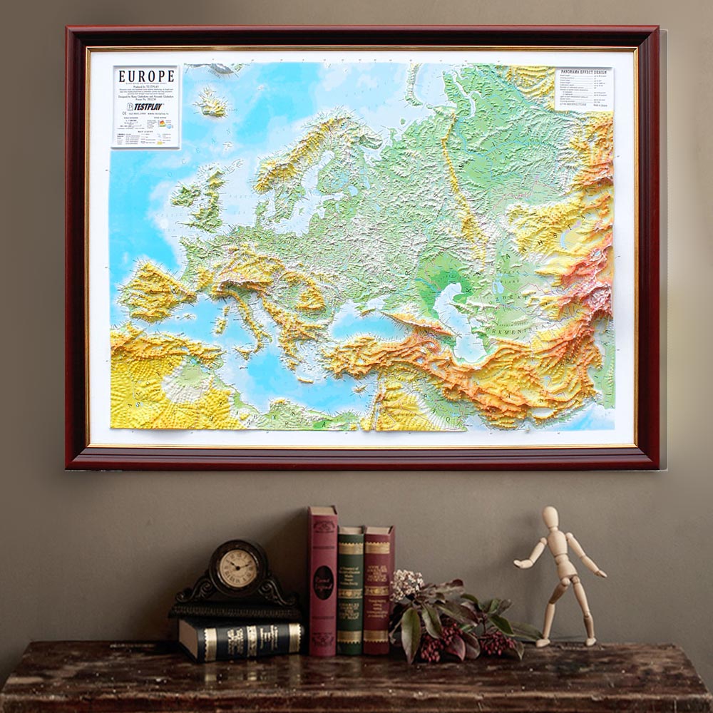 Europe 3D Map Large | Raised Relief Map by TestPlay | Portfolio