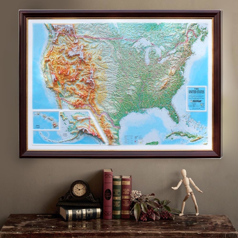 USA 3D Map Large | Raised Relief Map by TestPlay | Portfolio