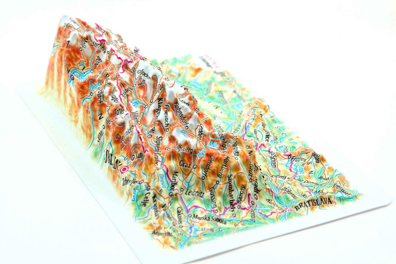 Austria 3D Map Mini | Raised Relief Map by TestPlay | Portfolio 12