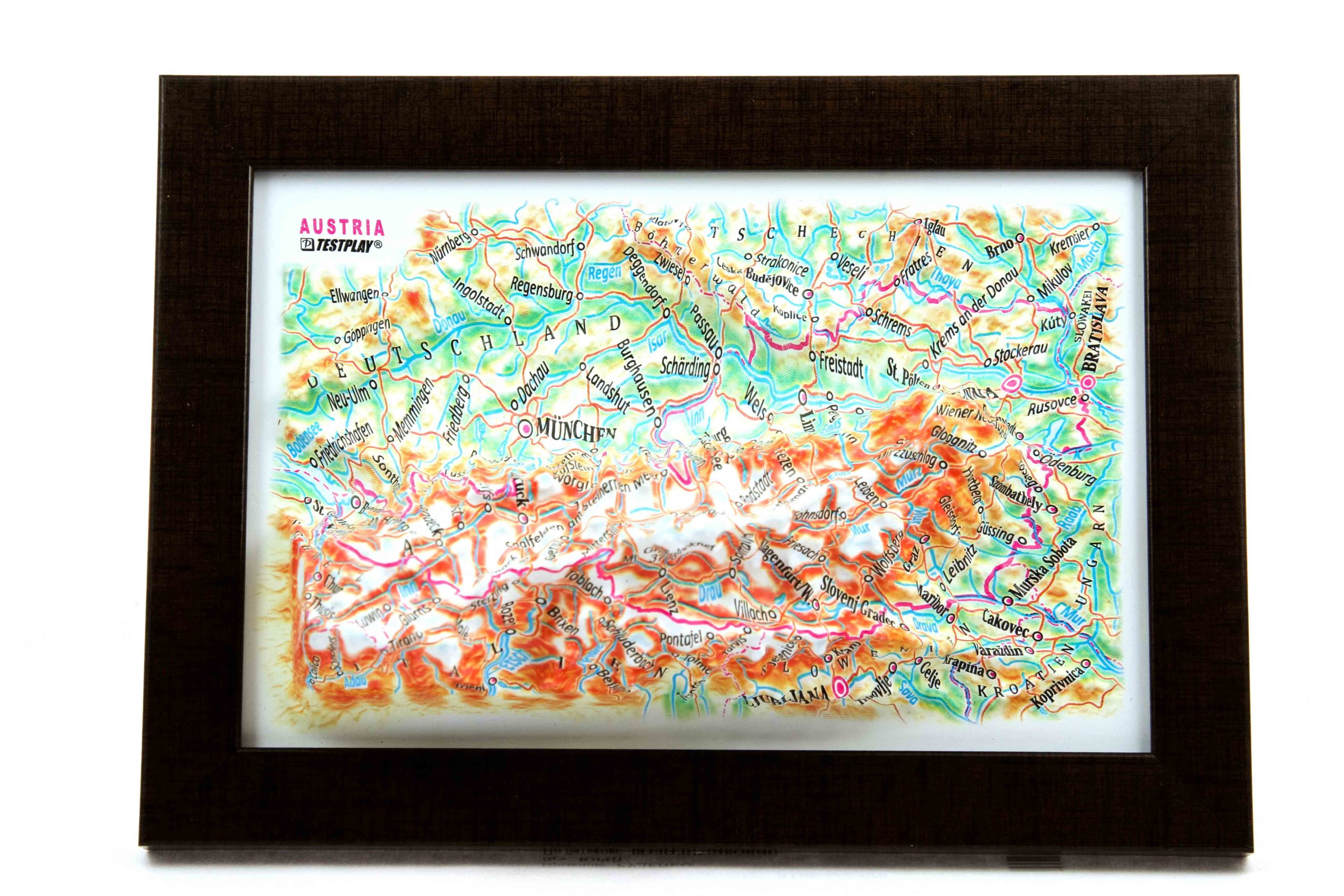 Austria 3D Map Mini | Raised Relief Map by TestPlay | Portfolio