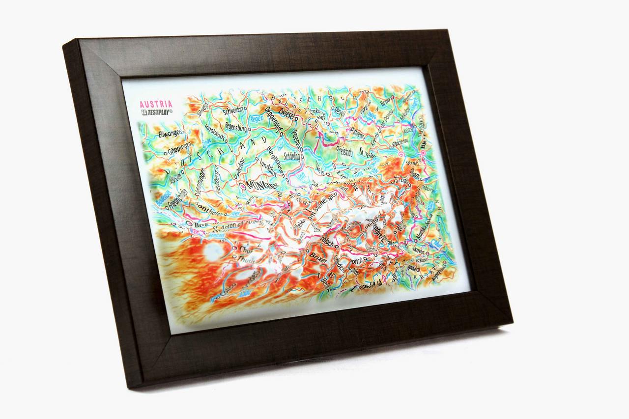 Austria 3D Map Mini | Raised Relief Map by TestPlay | Portfolio