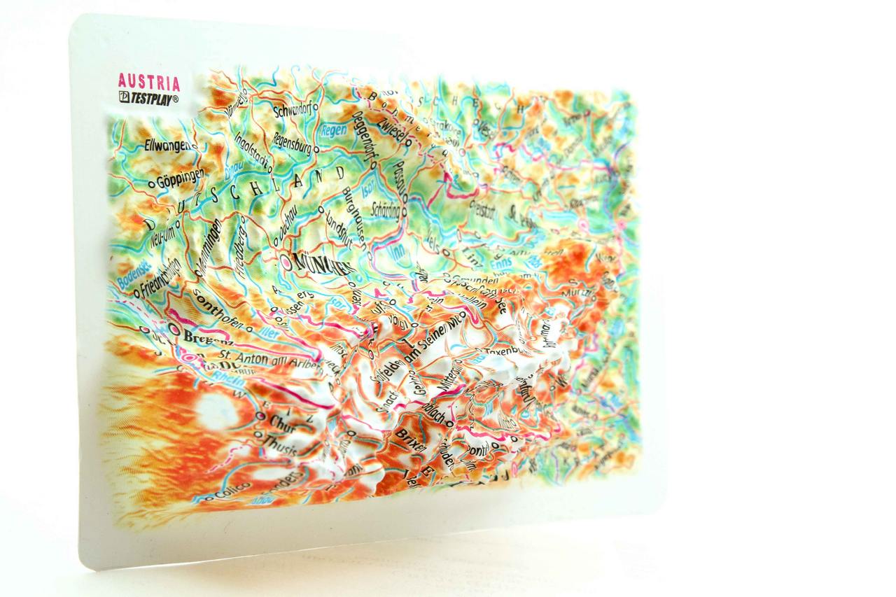 Austria 3D Map Mini | Raised Relief Map by TestPlay | Portfolio