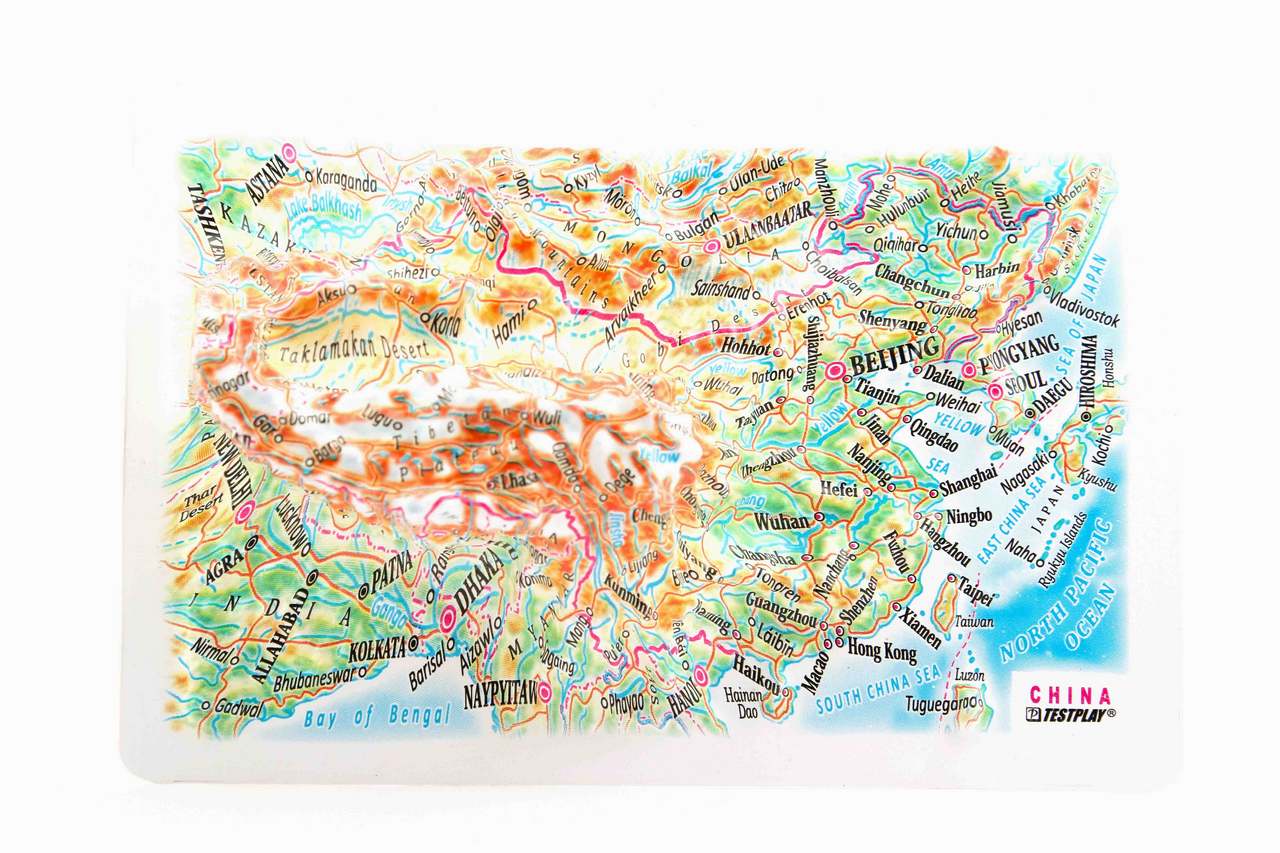 China 3D Map Mini | Raised Relief Map by TestPlay | Portfolio