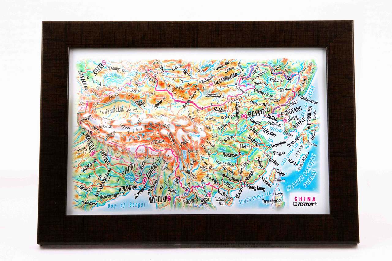 China 3D Map Mini | Raised Relief Map by TestPlay | Portfolio