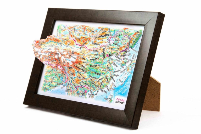 China 3D Map Mini | Raised Relief Map by TestPlay | Portfolio