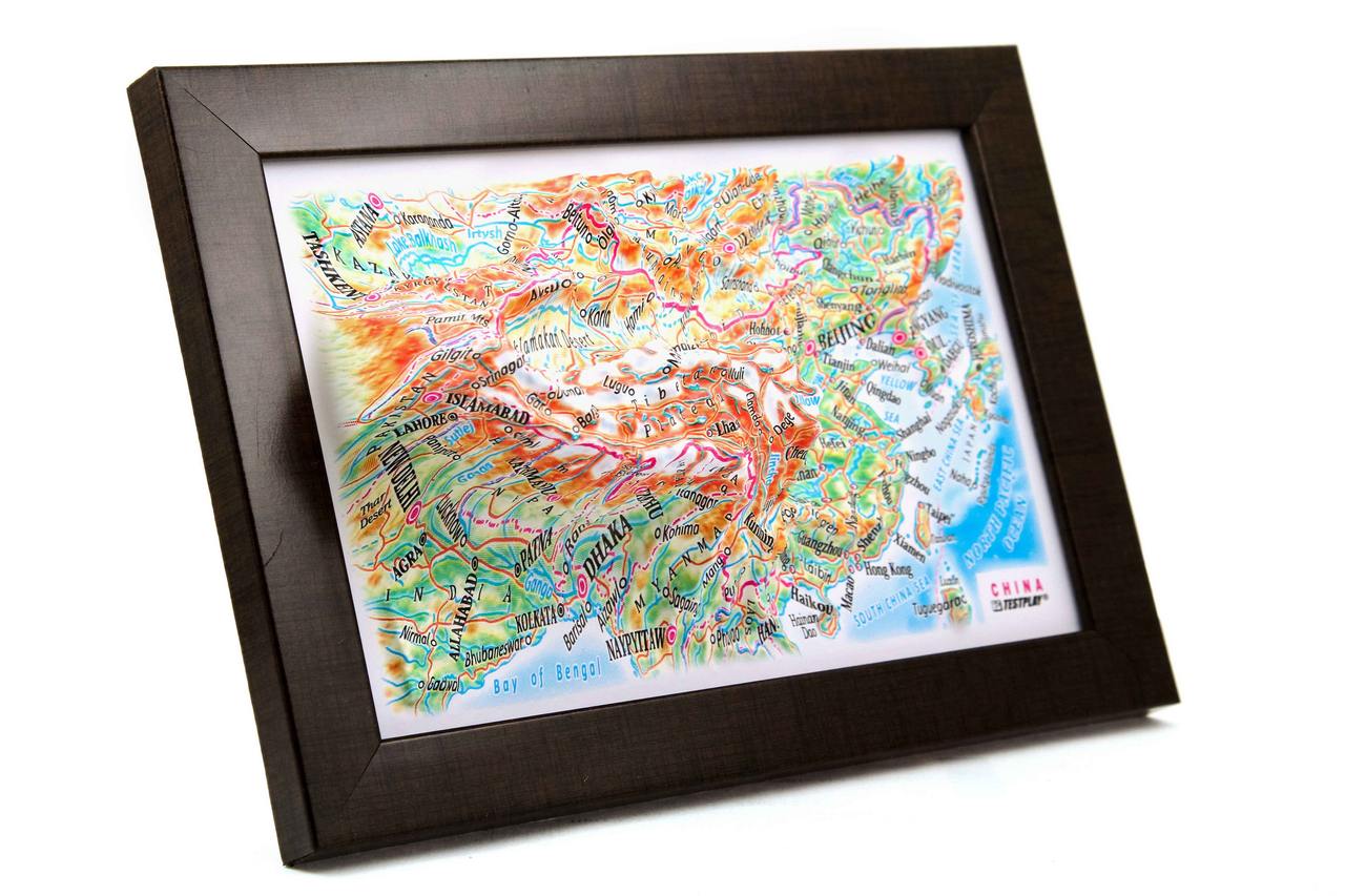 China 3D Map Mini | Raised Relief Map by TestPlay | Portfolio