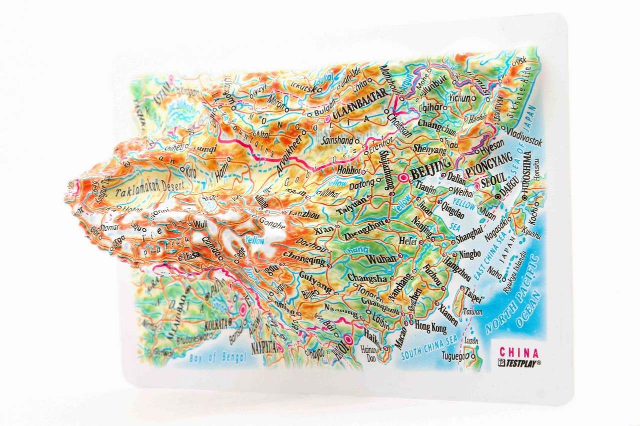 China 3D Map Mini | Raised Relief Map by TestPlay | Portfolio
