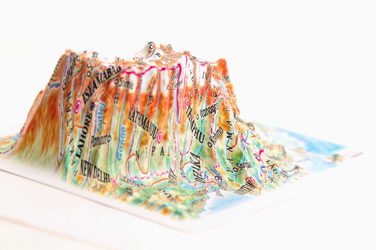 China 3D Map Mini | Raised Relief Map by TestPlay | Portfolio
